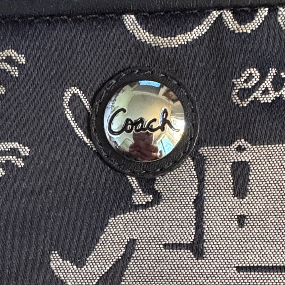 Coach Black and Silver Cosmetic Bag - Picture 2 of 4